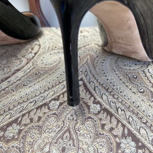 Jimmy Choo Black Patent Leather Romy Heels Pumps Stiletto Shoes Size 8 (US) - Picture 11 of 12